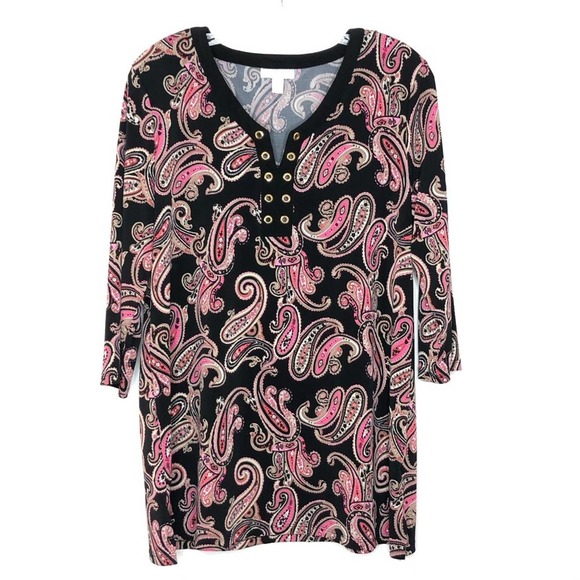 Charter Club Pullover 3/4 sleeve blouse - Picture 1 of 5
